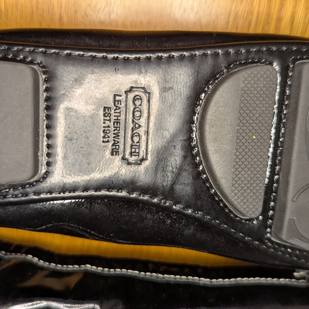 ⭐Coach⭐ Black Patent Leather Loafers Women’s - Size 8.5 - Classic Flats - Picture 9 of 11